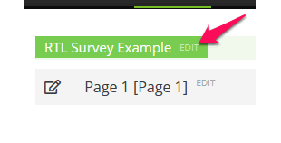 Update the survey title.