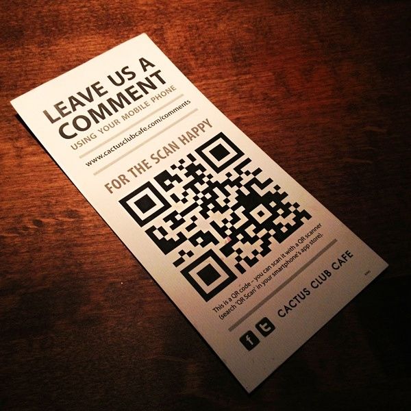 Exempel på en QR-kod med en länk för återkoppling