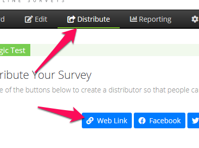 Create a new web link distributor